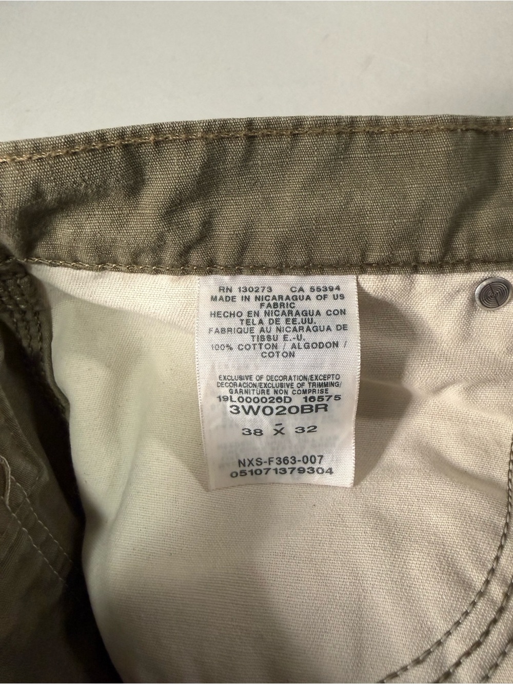 Wrangler Riggs Workwear Carpenter Pants 38x32 Ripstop Utility Work Tan - Picture 9 of 13